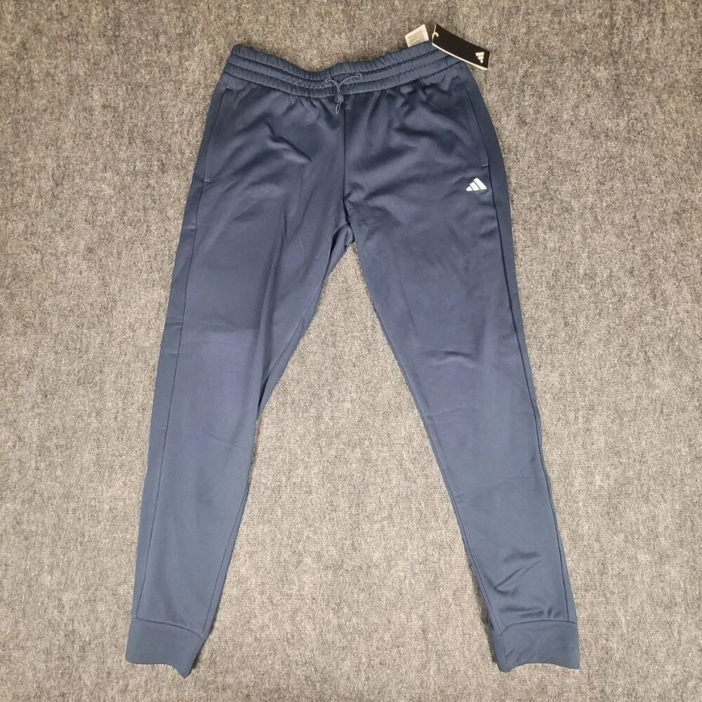 NWT Adidas Performance Fleece Jogger Pants Women's Lg Arctic Night/White Game&Go - Picture 2 of 7